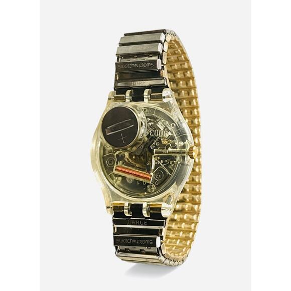Swatch Watch GOLDEN WALTZ GK142 1992 Standard Gents Designed By Giorgio Gali - Picture 6 of 8